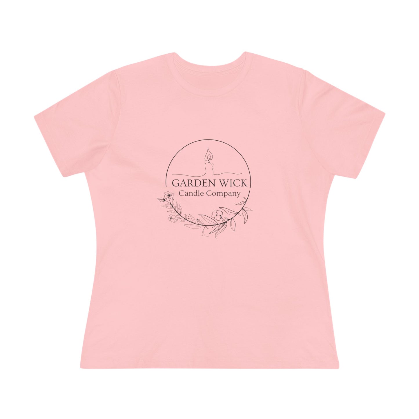 Women's Cotton Tee- Garden Wick "Hot Girls Buy Candles" (Black Lettering)