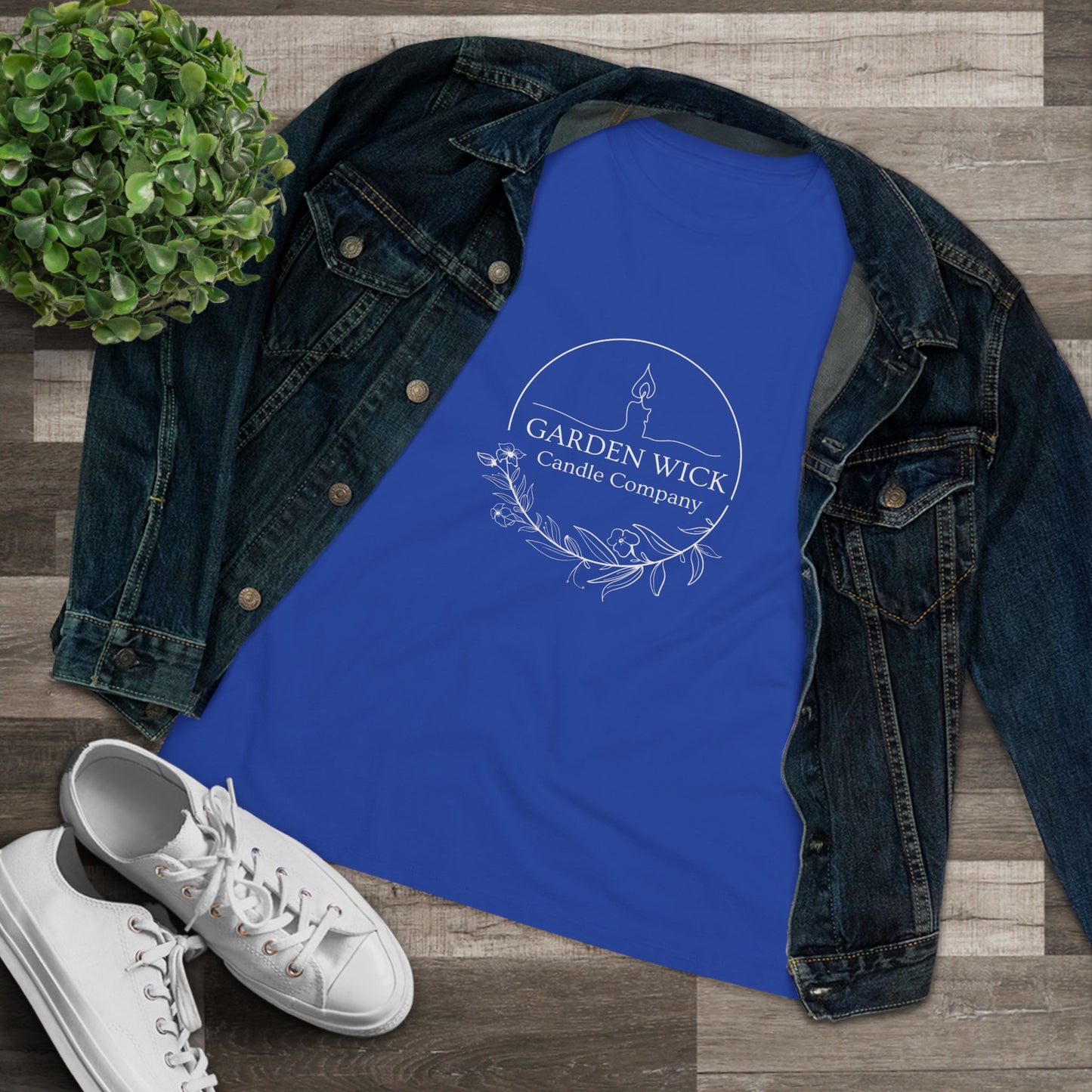 Women's Cotton Tee - "Hot Girls Buy Candles" (White Lettering)