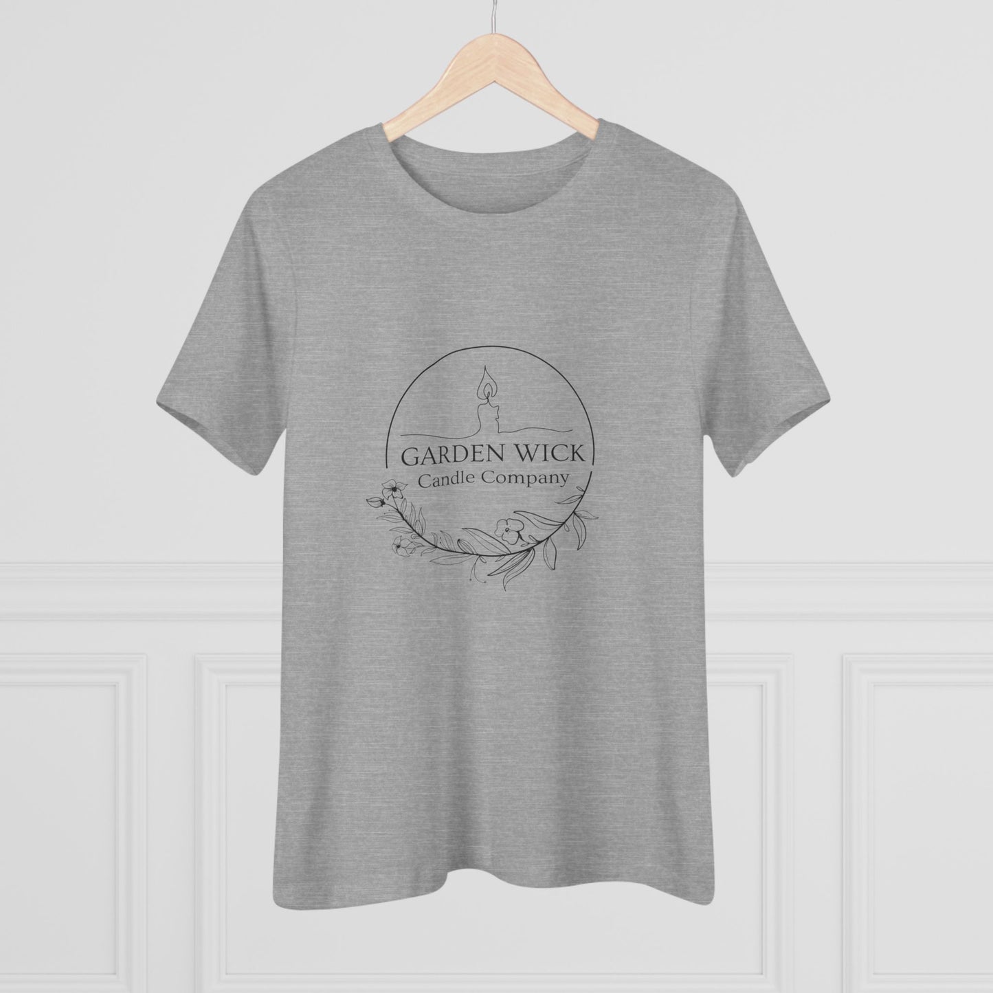 Women's Cotton Tee- Garden Wick "Hot Girls Buy Candles" (Black Lettering)