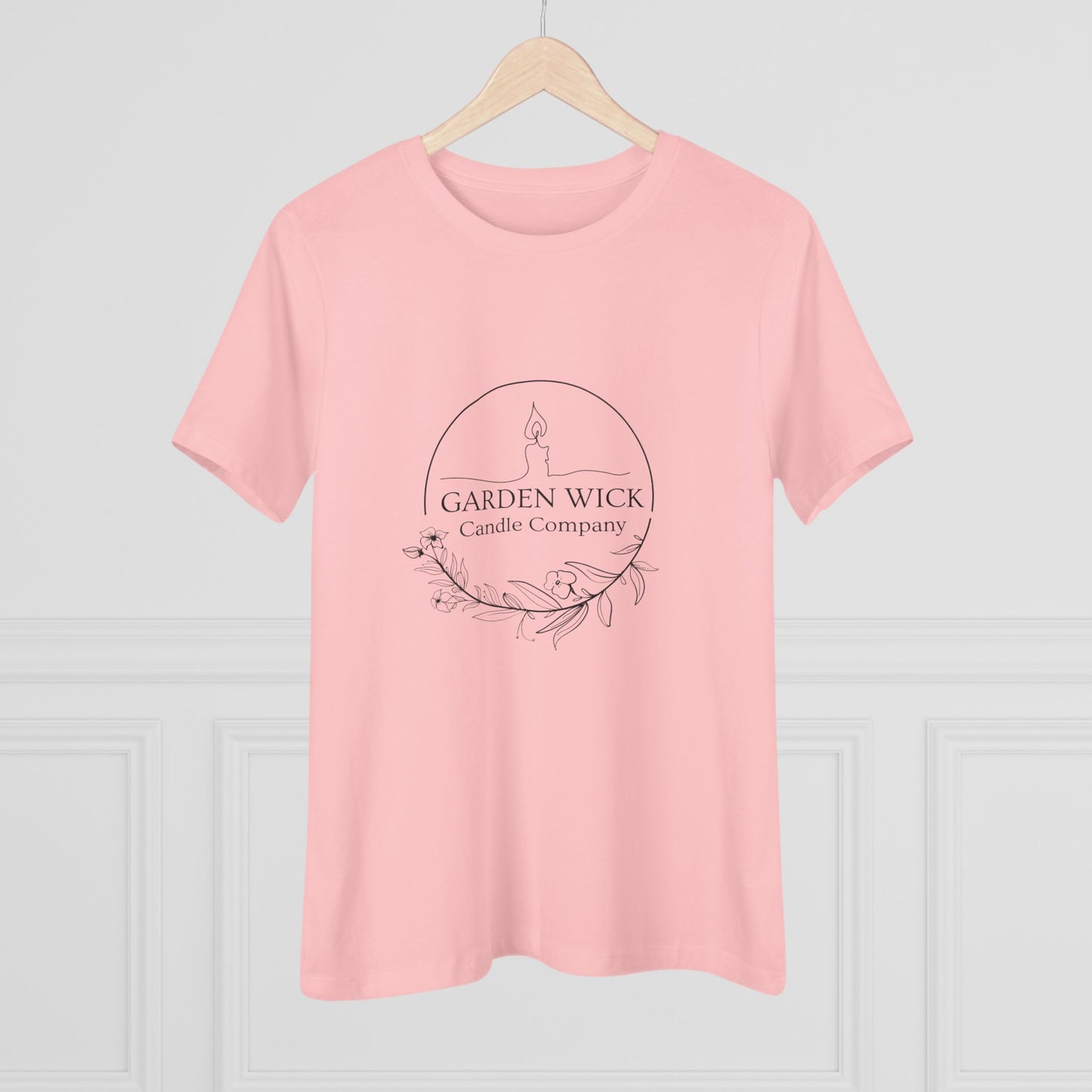 Women's Cotton Tee- Garden Wick "Hot Girls Buy Candles" (Black Lettering)