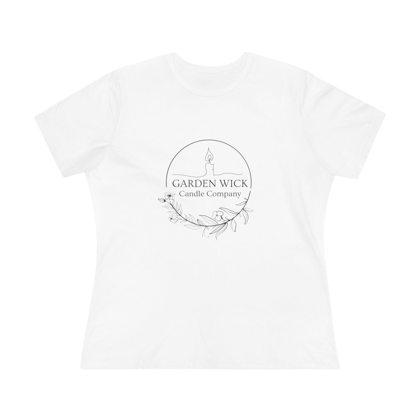 Women's Cotton Tee- Garden Wick "Hot Girls Buy Candles" (Black Lettering)