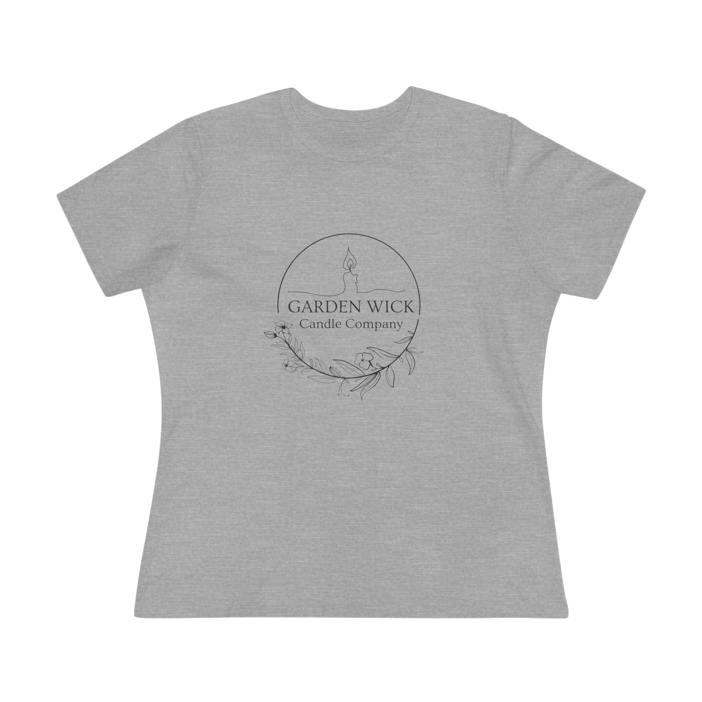 Women's Cotton Tee- Garden Wick "Hot Girls Buy Candles" (Black Lettering)