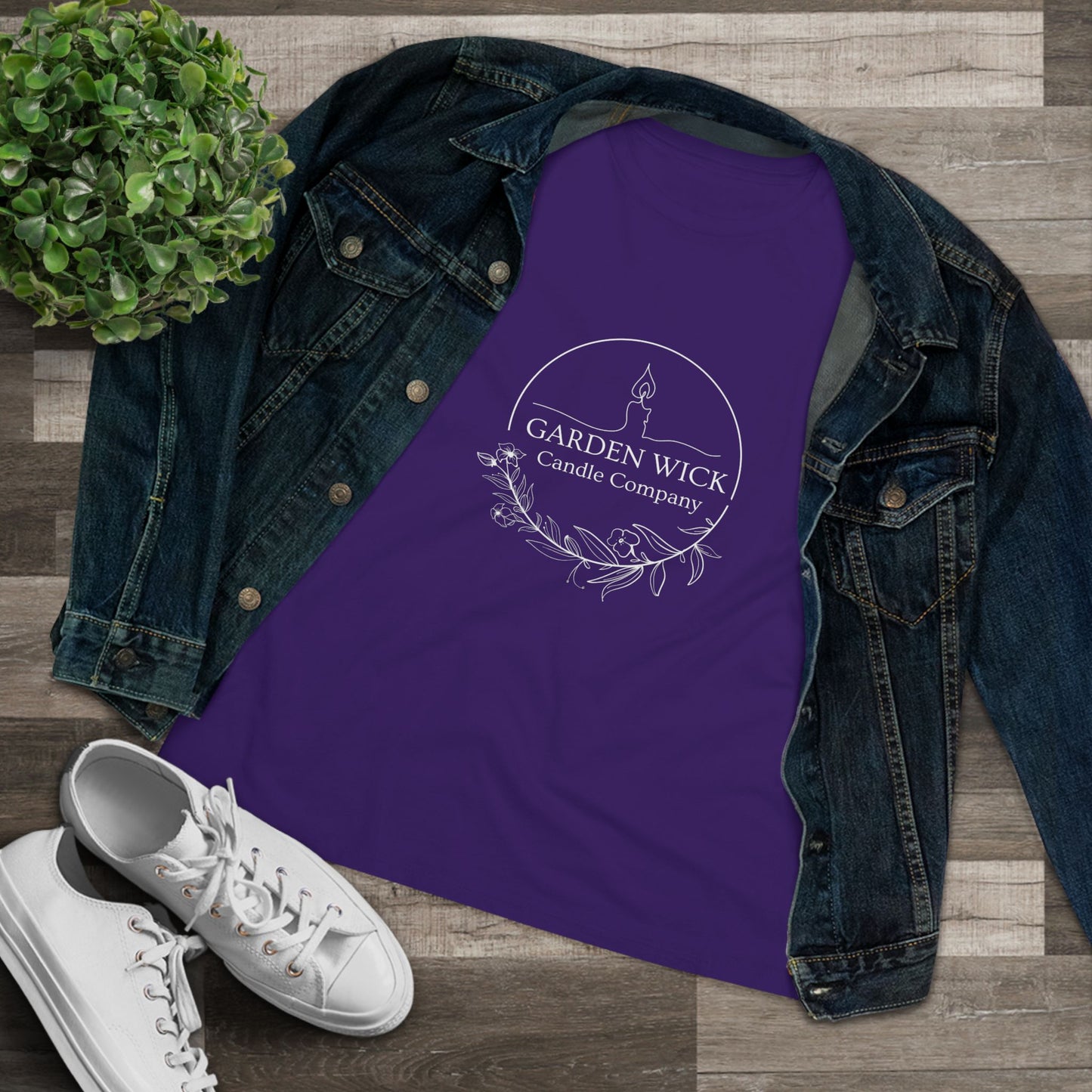 Women's Cotton Tee - "Hot Girls Buy Candles" (White Lettering)