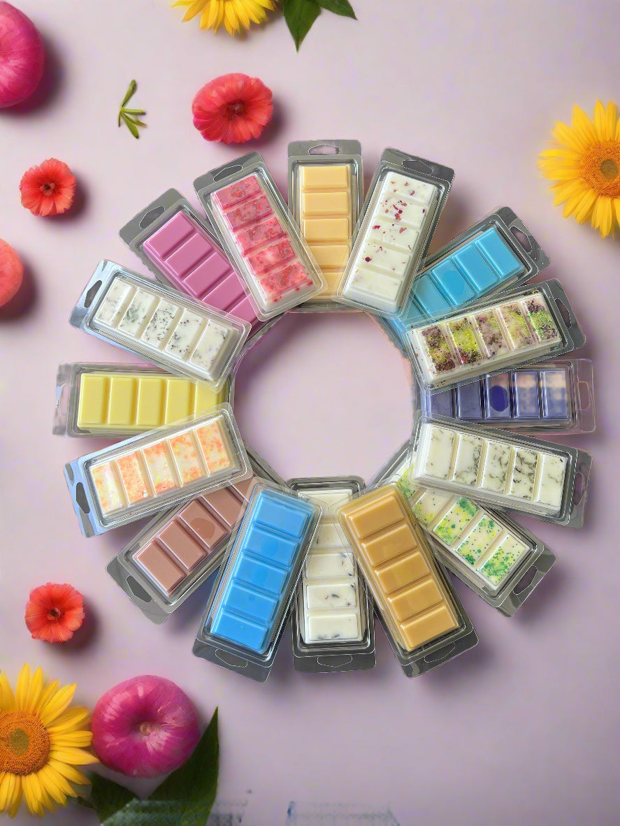 Customizable Build Your Own Wax Melt Gift Set from Garden Wick featuring seven hand-poured 2oz Snap Bar wax melts where customers can choose their own fragrances