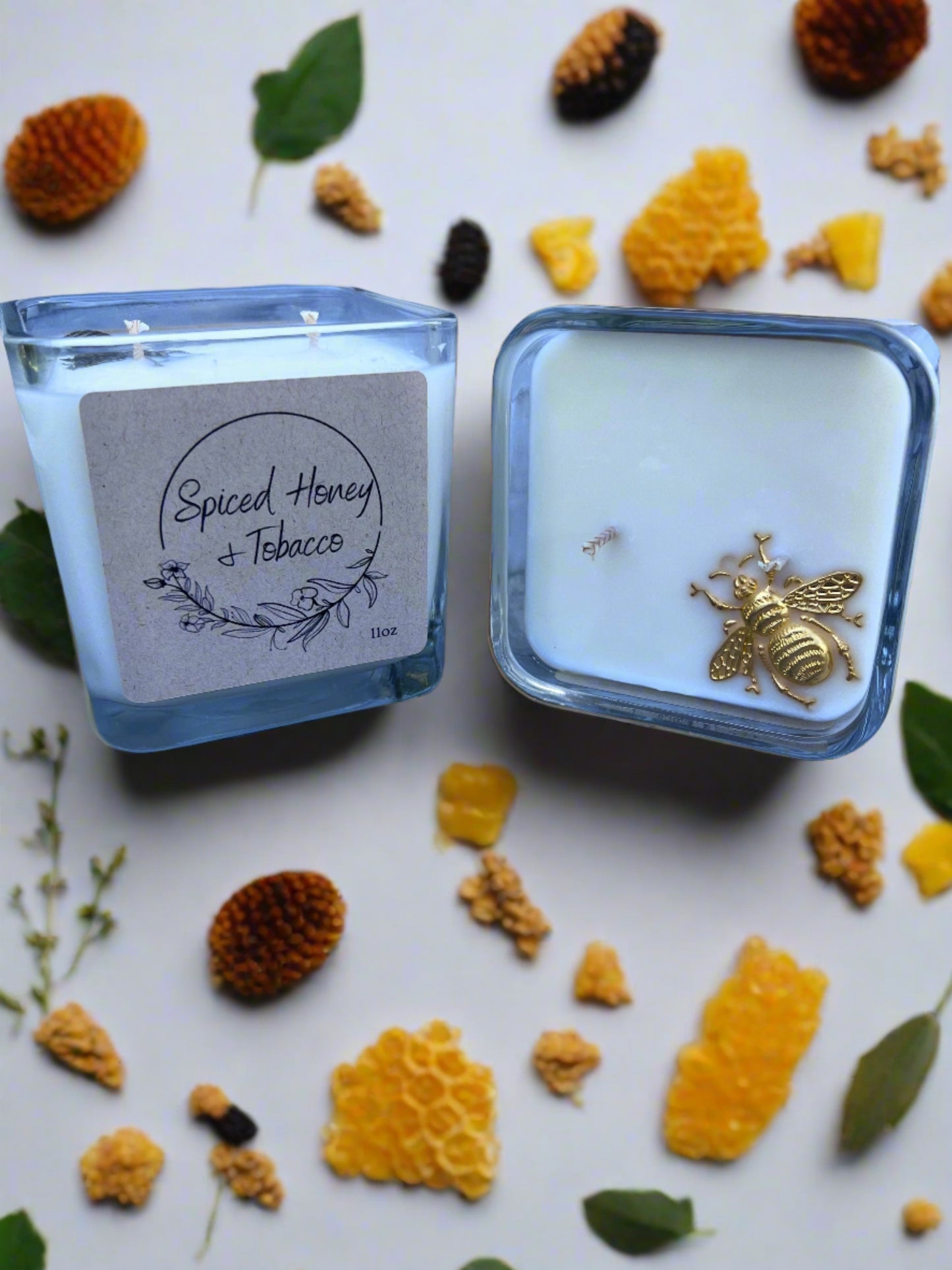 Spiced Honey & Tobacco Cube Candle