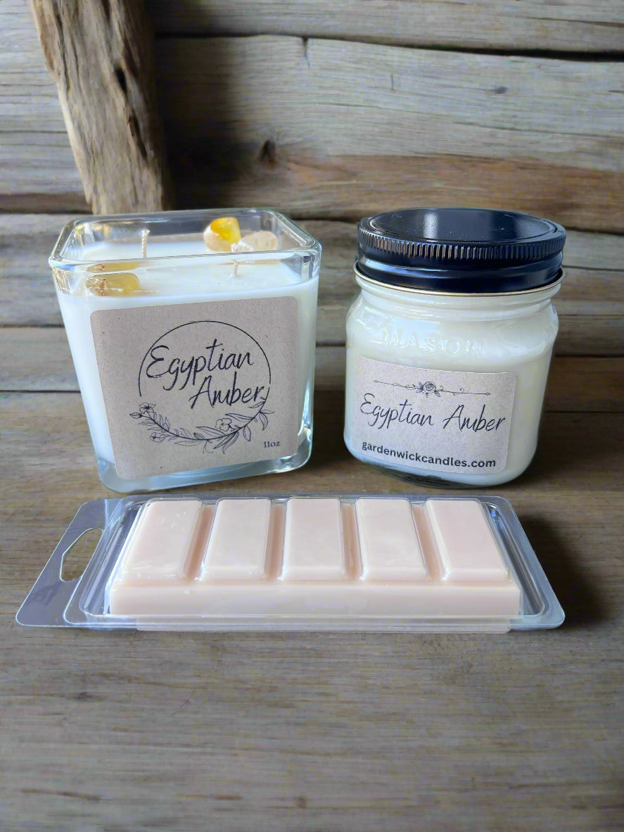 Egyptian Amber Cube Candle