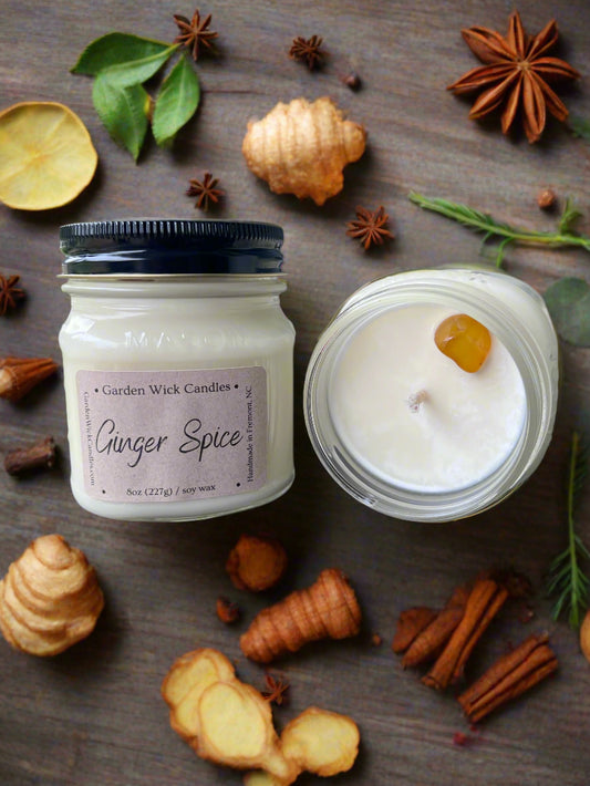 Ginger Spice Mason Jar Candle