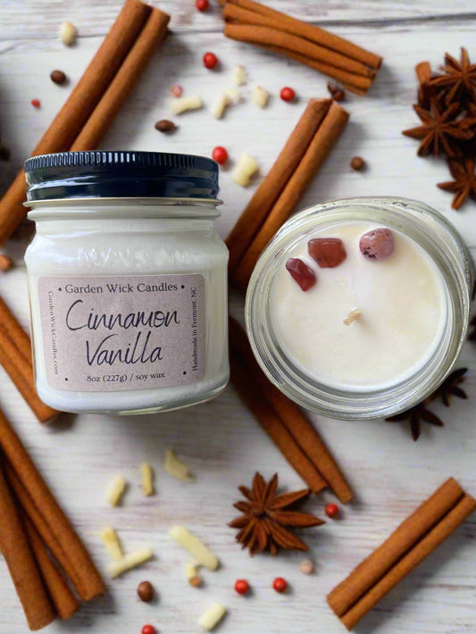 Cinnamon Vanilla Mason Jar Candle