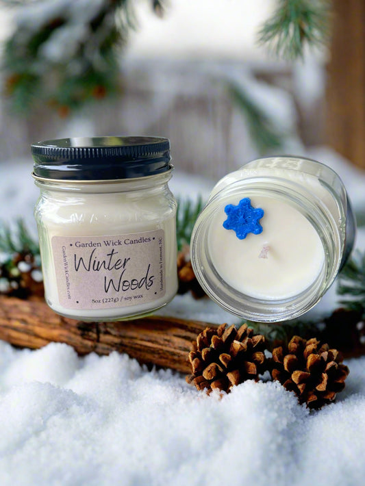 Winter Woods Mason Jar Candle