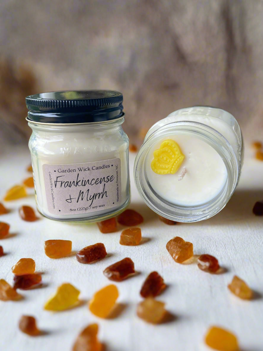 Frankincense & Myrrh Mason Jar Candle