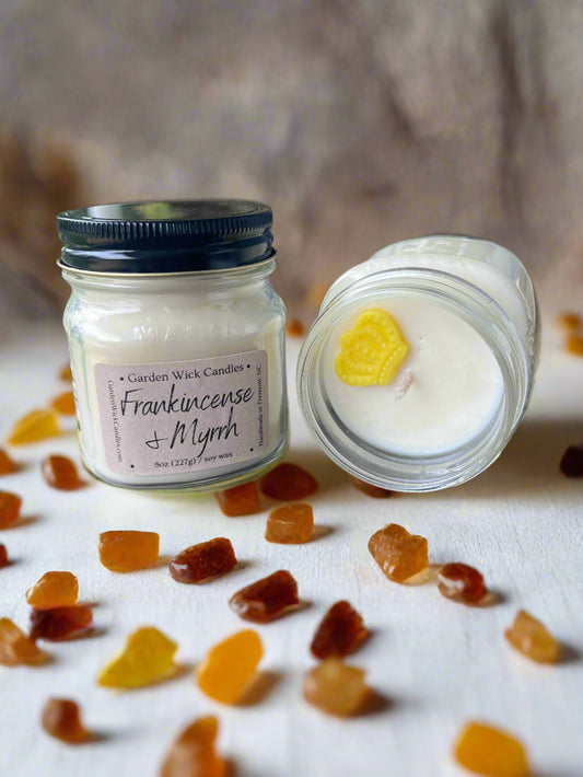 Frankincense & Myrrh Mason Jar Candle