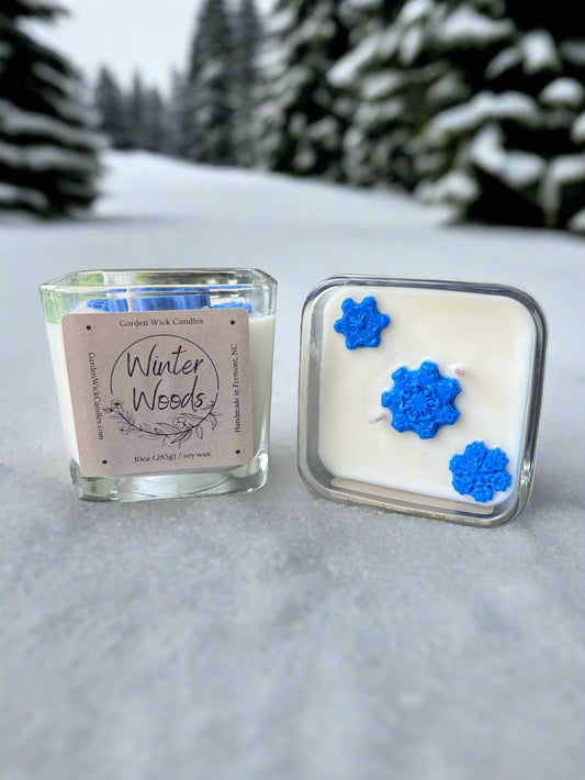 Winter Woods Cube Candle